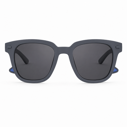 Matte Grey Cat-Eye Square Sunglasses | Lightweight Polarized Sunglasses