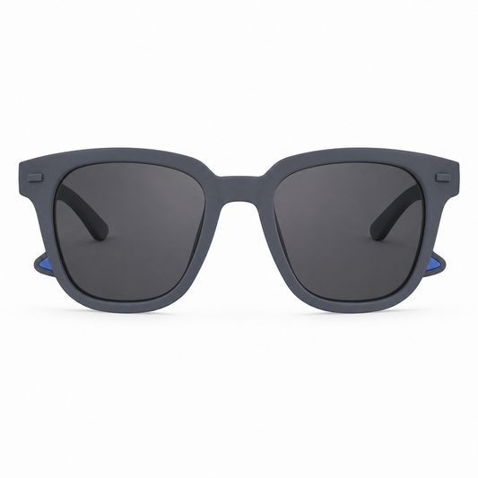 Matte Grey Cat-Eye Square Sunglasses | Lightweight Polarized Sunglasses