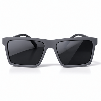 Grey Square Sunglasses | Polarized Lenses | Stylish Unisex Outdoor Eyewear