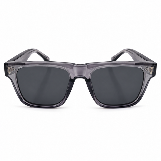 UV400 Polarized Sunglasses | Transparent Grey Frame | Lightweight Fashion Eyewear