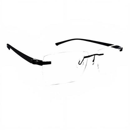 Jubleelens Rimless Black Rectangular Frame