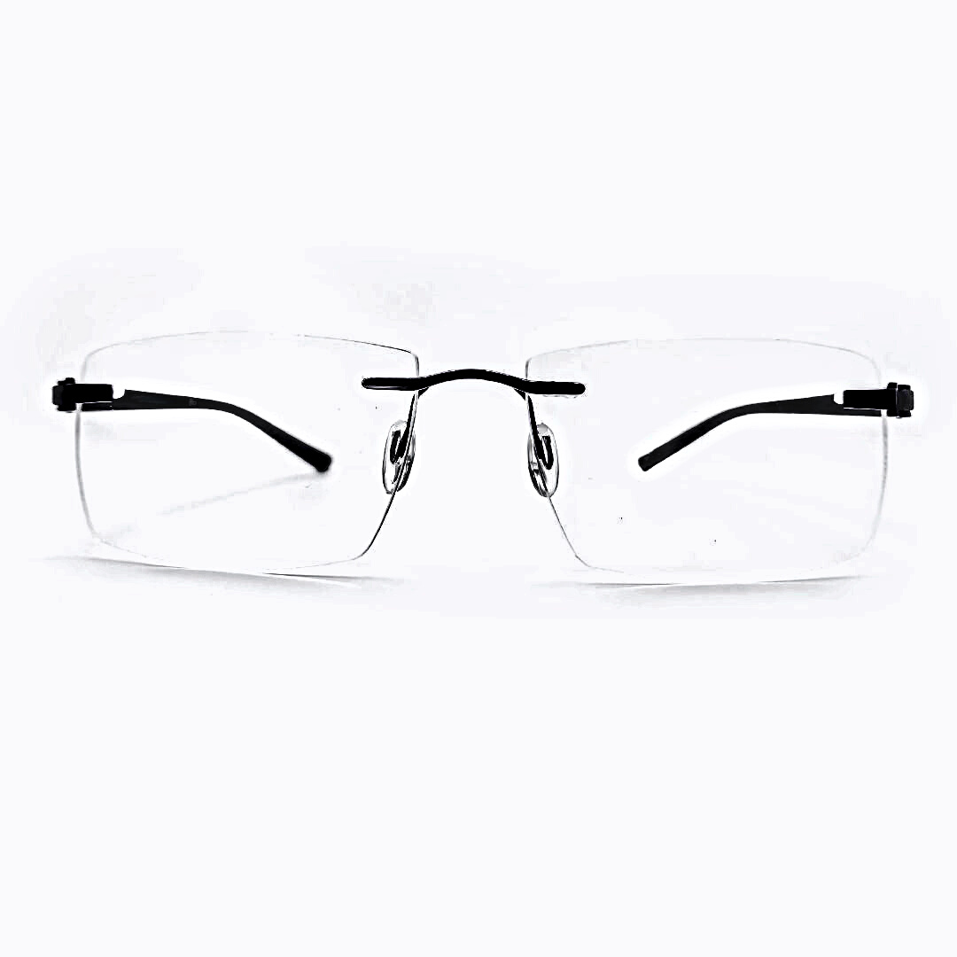 Rimless Frame Rectangular Jubleelens Rimless Black Rectangular Frame