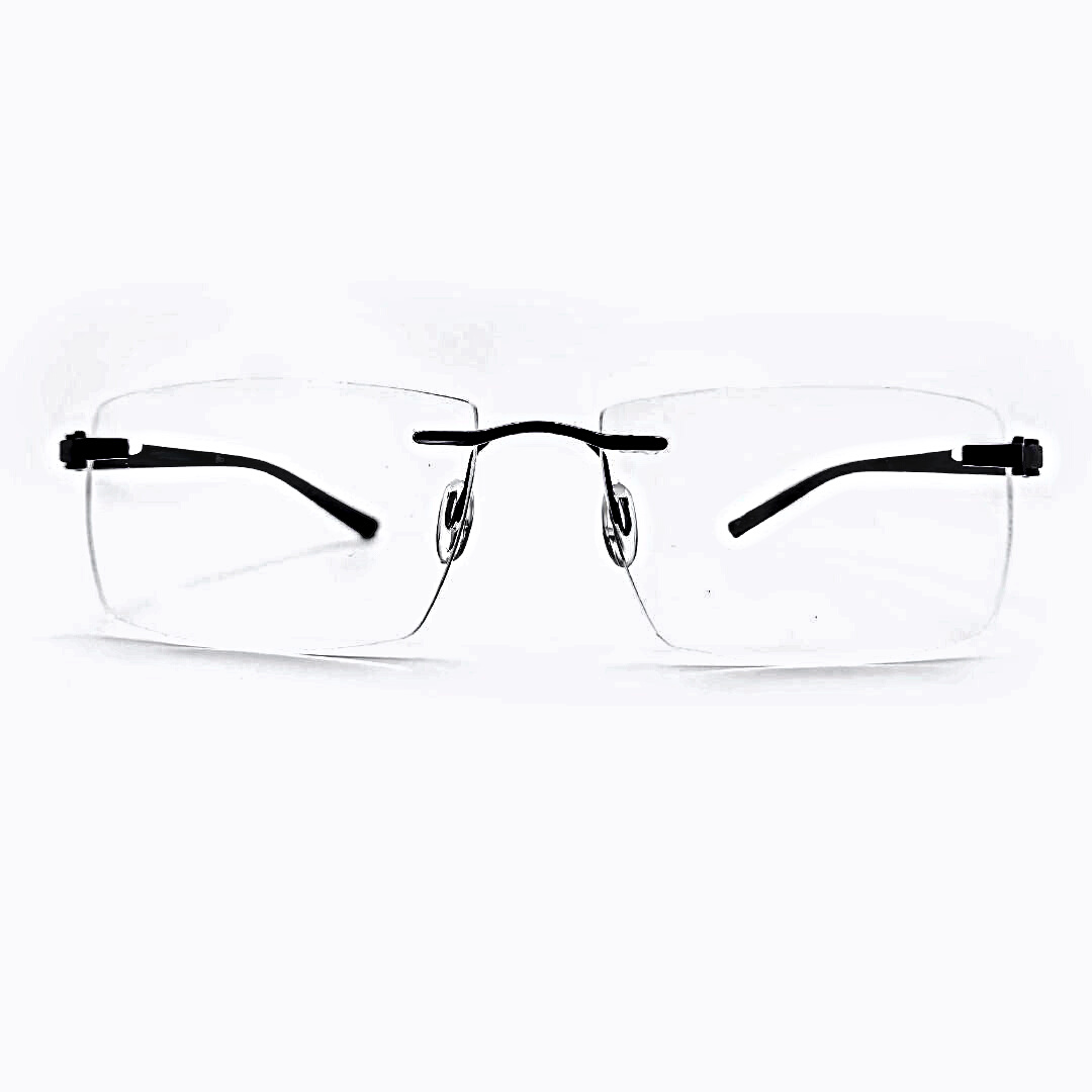 Jubleelens Rimless Black Rectangular Frame