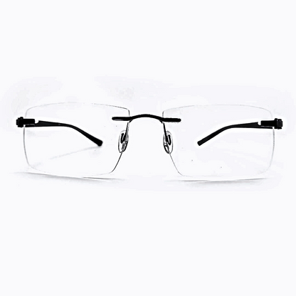 Jubleelens Rimless Black Rectangular Frame