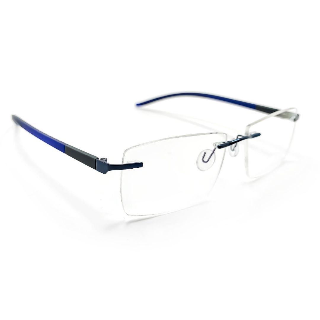 Blueish Black Rimless Rectangle