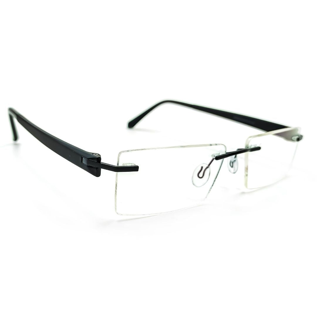 Black rimless glasses on sale