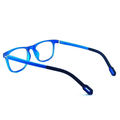 Small Blue Rectangular Jubleelens® frames Kids Frame wit Eye Protection