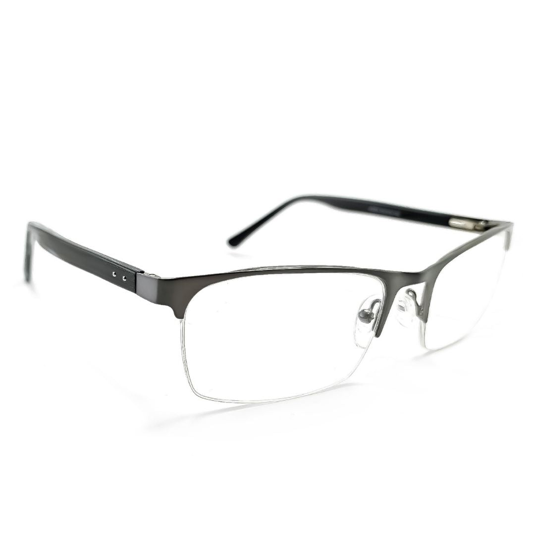 Stylish Supra Half Rim Stainless Steel Rectangle Frame Specs