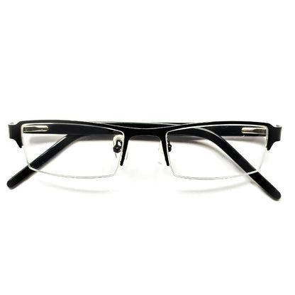 Outlook Gunmetal Trendy Half Frames For Boys And Girl