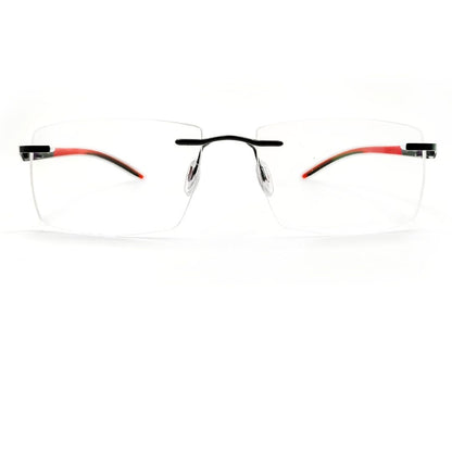 Red Black Rimless Rectangle