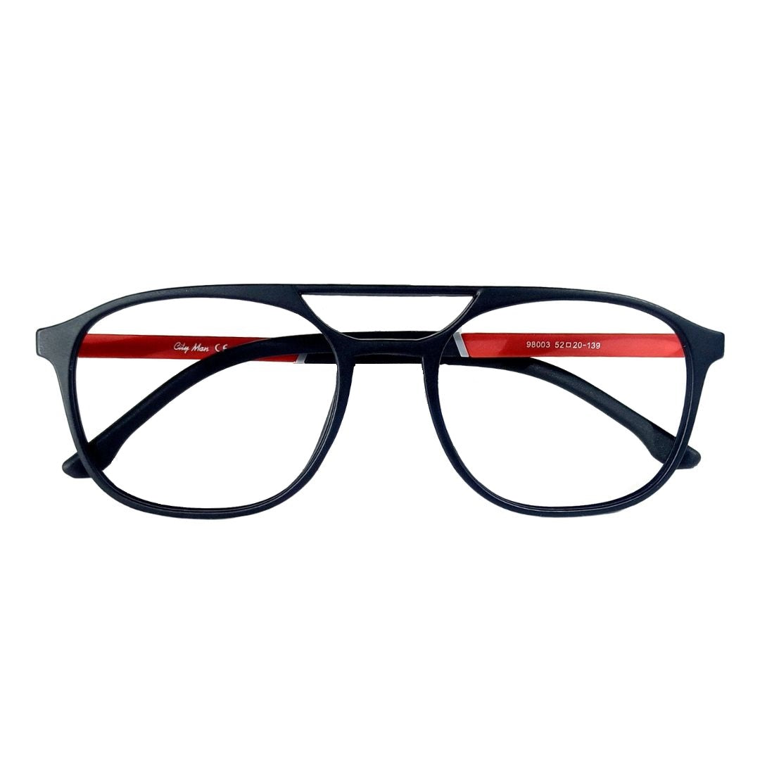 Jubleelens Optics Stylish Full Rim Red Black Square Frame- 98003