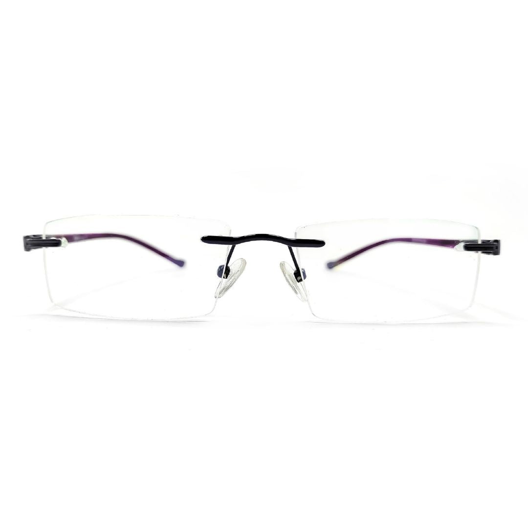 Jubleelens® Rimless Rectangular Purple Frame