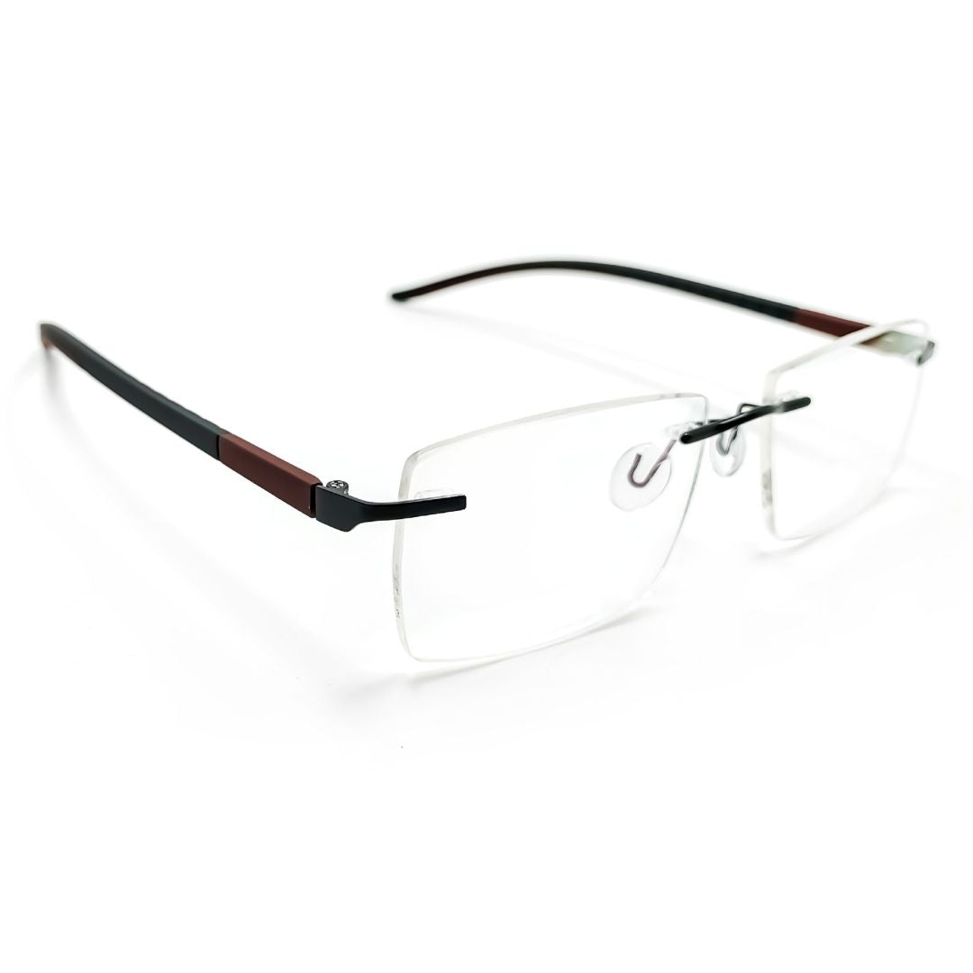 Black Magenta Rimless Rectangle