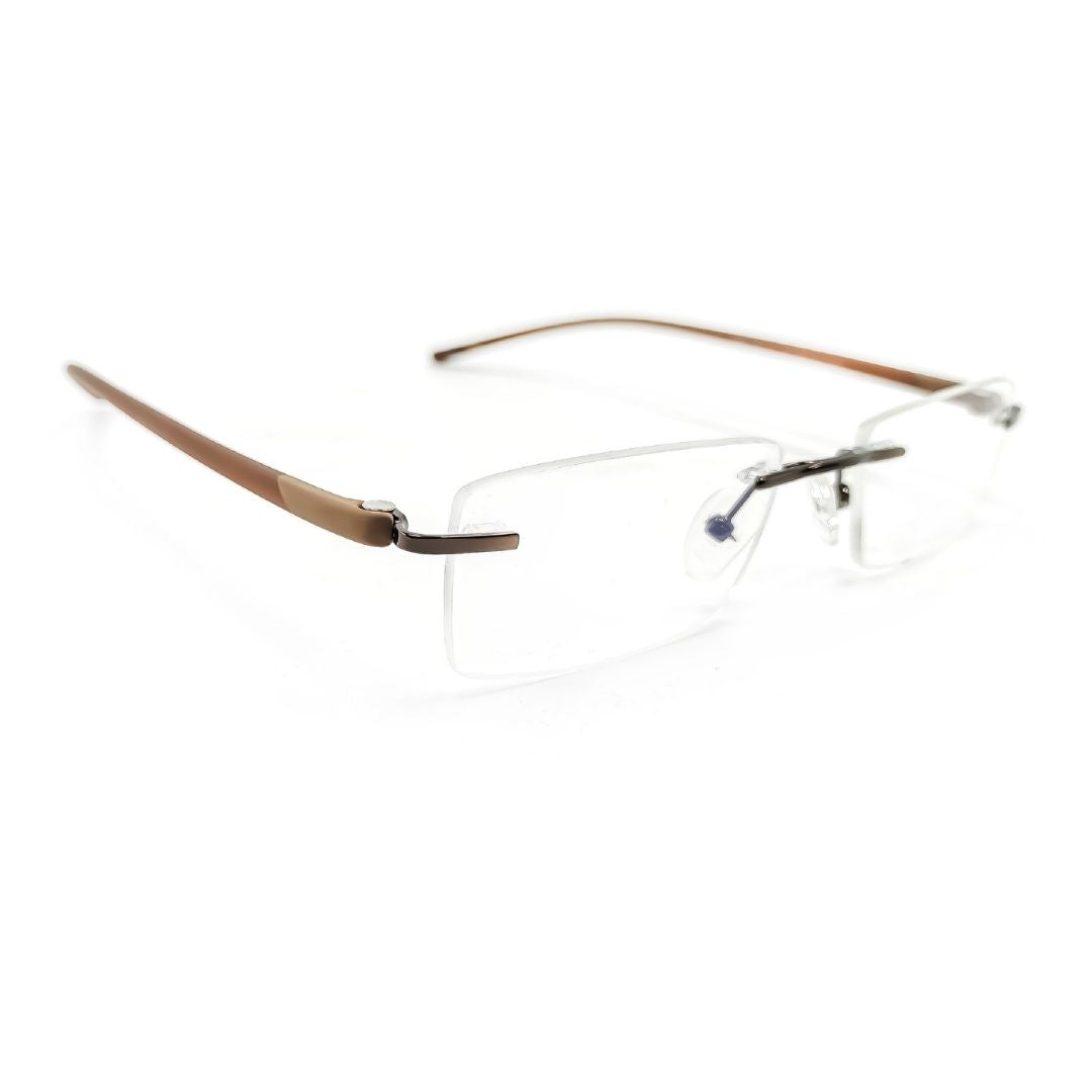 Jubleelens Rectangular Rimless Medium Frame (50mm)