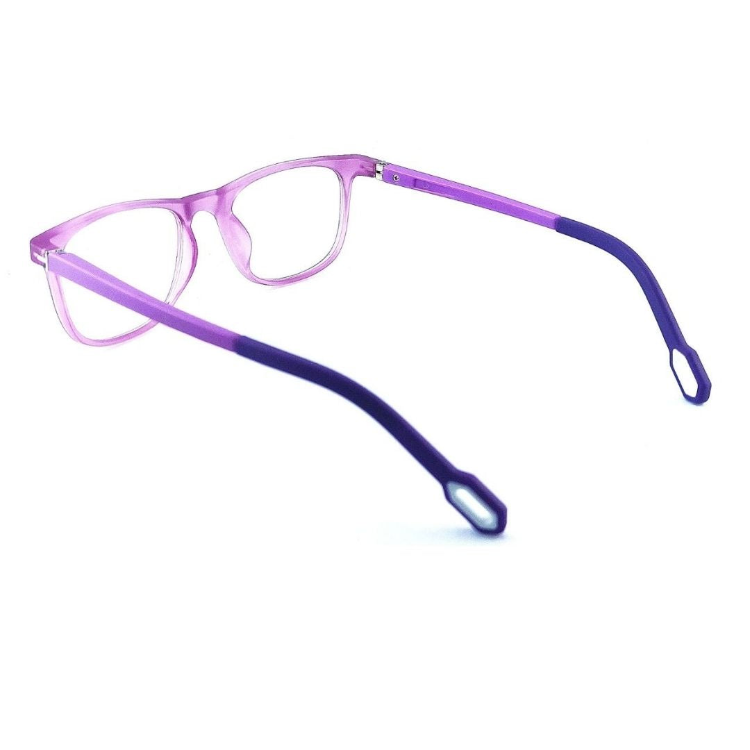 Small Pink Rectangular Jubleelens® Frame Kids Blue Blocker Zero Power Spectacles with for Eye Protection