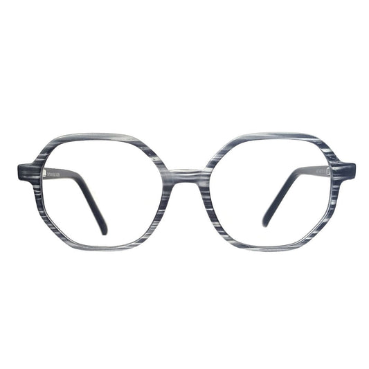 Jubleelens - Grey Full Rim Hexagonal Eyeglasses for Kids  (56807 ) (Single Vision)