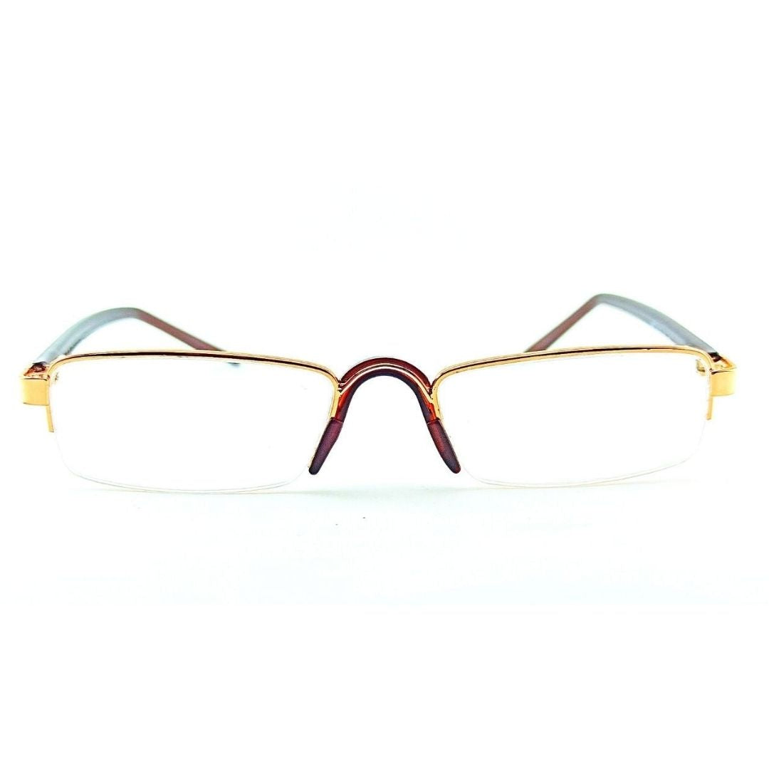 Golden customized  reading glasses spectacles for visual comfort +1.75 to +3.00 Power