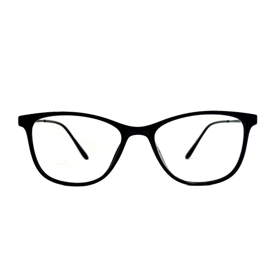 Jubleelens JB-59001 Cat-Eye Lined Specs Eyeglasses - Black Medium (Single Vision)