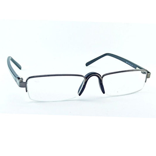 Gunmetal Half Rim Rectangle Reading Eyeglasses