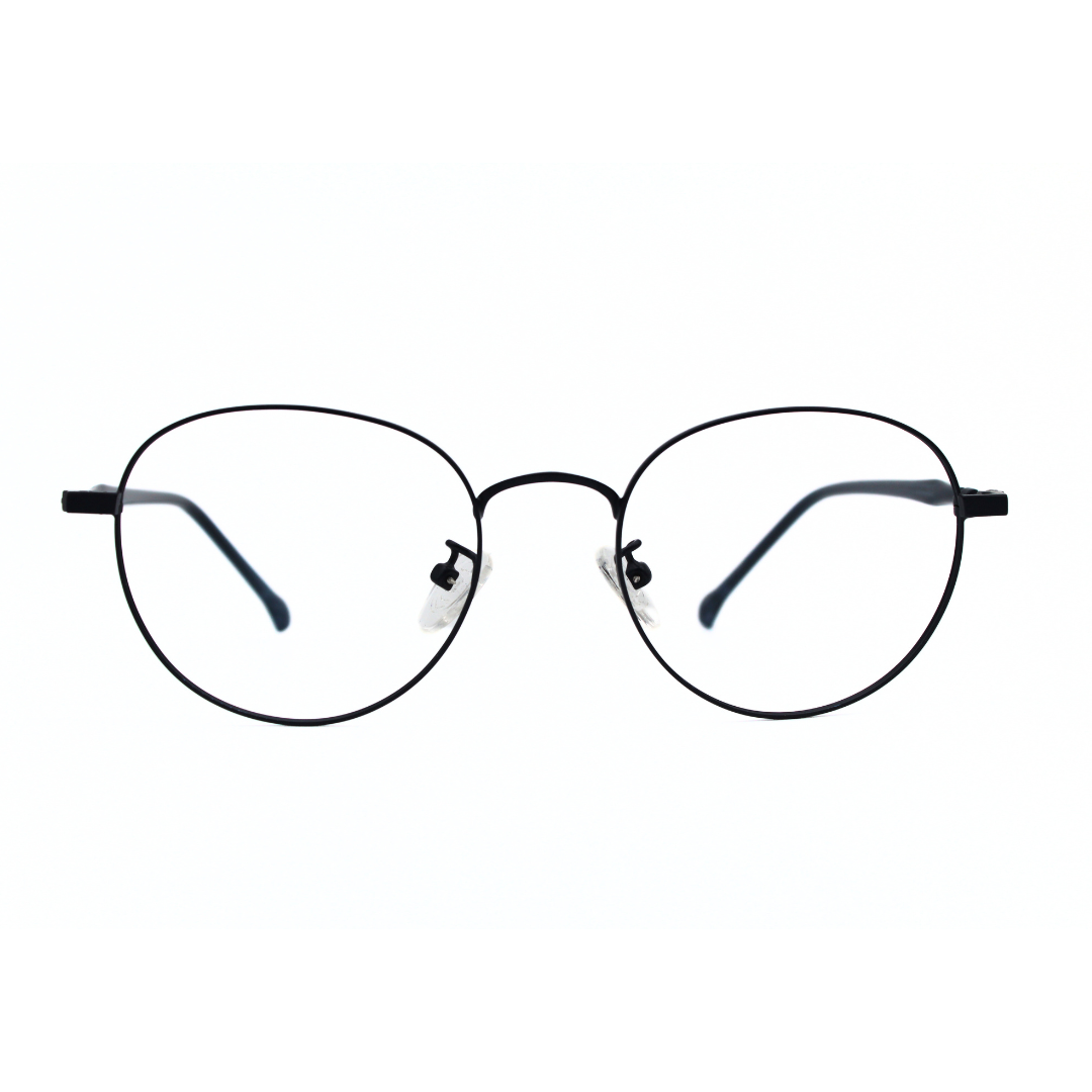 Jubleelens Metal Round Frame 5872 Matt Blue Eye Glass - Elevate Your Look with These Stylish and Sophisticated Round Frames