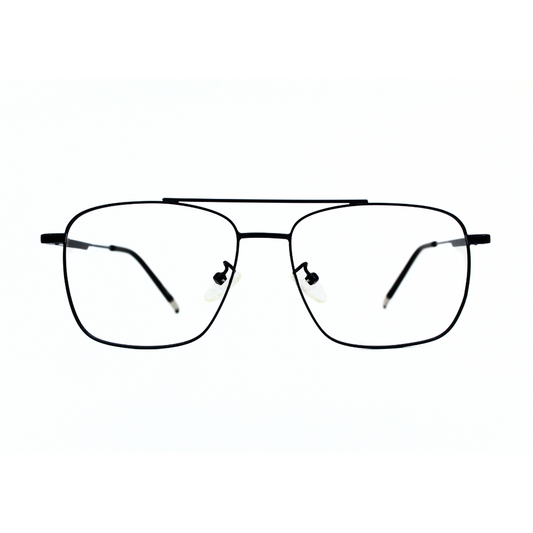 Jubleen's Frame 5838 Square Matt Black Eye Glass - Black Protect Your Eyes in Style with These Matt Black Frames (Single Vision)