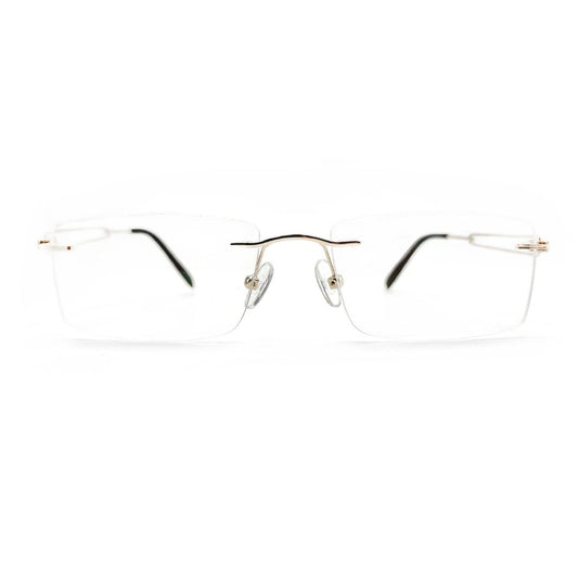 Golden Lightweight Eyeglasses Rimless Frame Like Sunfire-SFE004