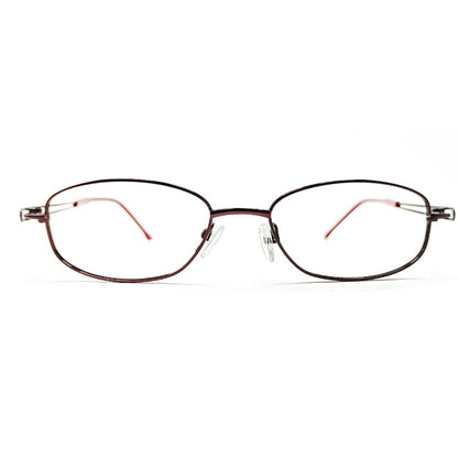 Designer Full Rim Red brown Metal Frame For Women And Girl