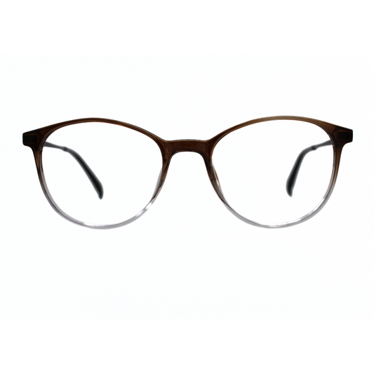 Jubleelens TR016-8 Gredle Brown Golden Brown Eyeglasses A Frame for Every Face Shape (Single Vision)