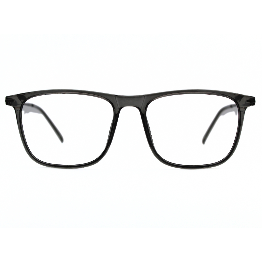 Transparent Brown Color Rectangle Eyeglass Frames -Suitable for Unisex