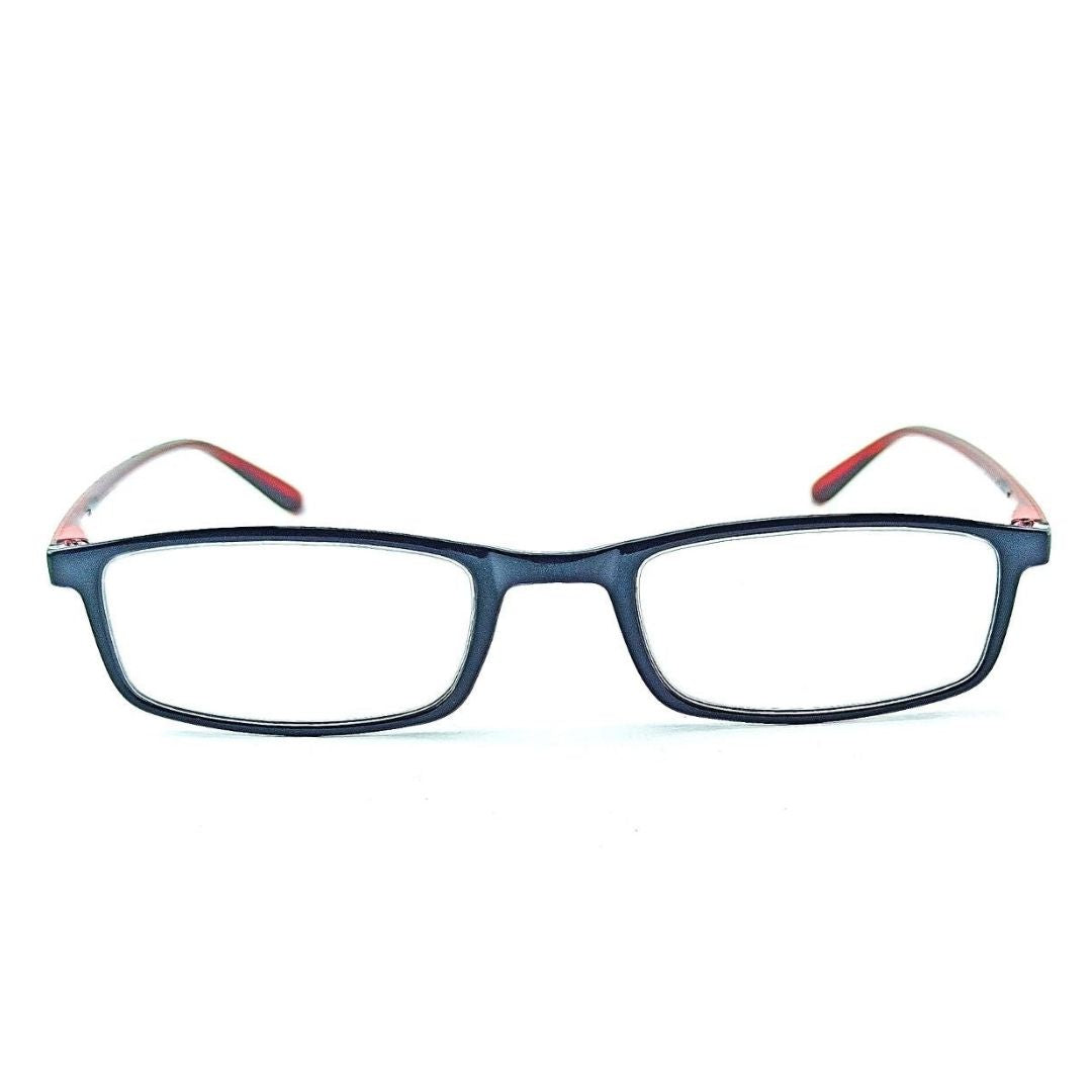 Jubleelens Red Black Rectangle READERS Reading Eyeglasses (+1.00 to +3.00 Power)