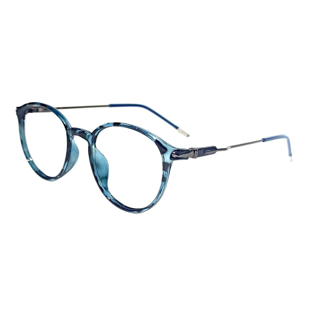 Jubleelens TR35012 Round Lined Bifocal Glasses - Blue Tortoise