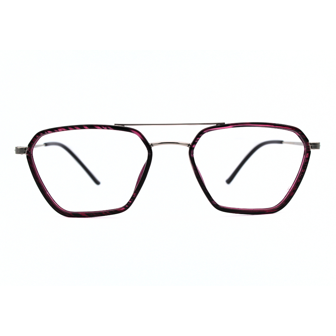 Jubleelens Triangle23005 Eyeglasses Tortoise Pink Gunmetal Black Frames for Everyday Wear (Single Vision)