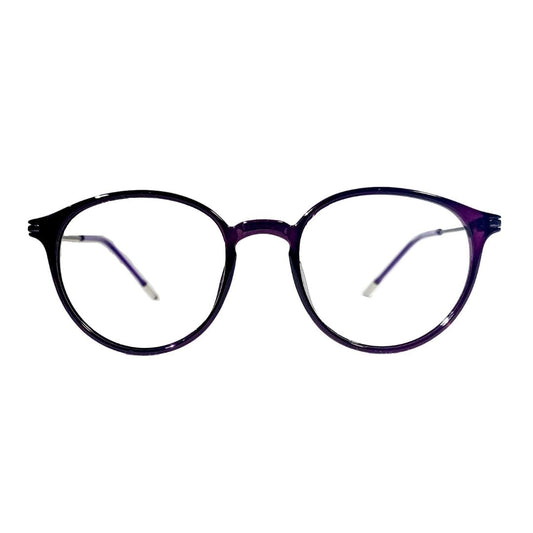 Jubleelens TR35012 Round Lined Specs Eyeglasses - Purple Medium (Single Vision)