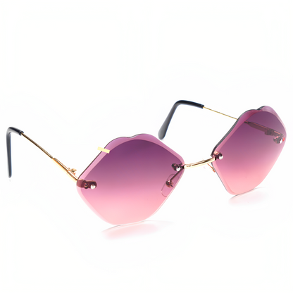 Jubleelens - Butterfly Rose Color Sunglasses - Feminine and Glamorous look with UV Protection For Woman 2303-Pink -