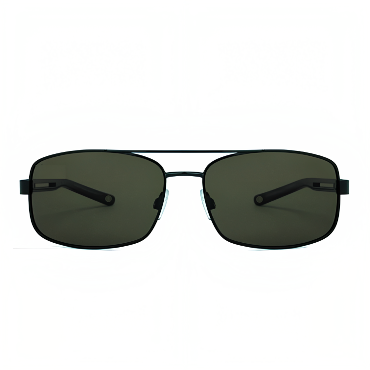 Jubleelens - Stylish Black-Green Tint Rectunglar UV400 Sunglass 2311