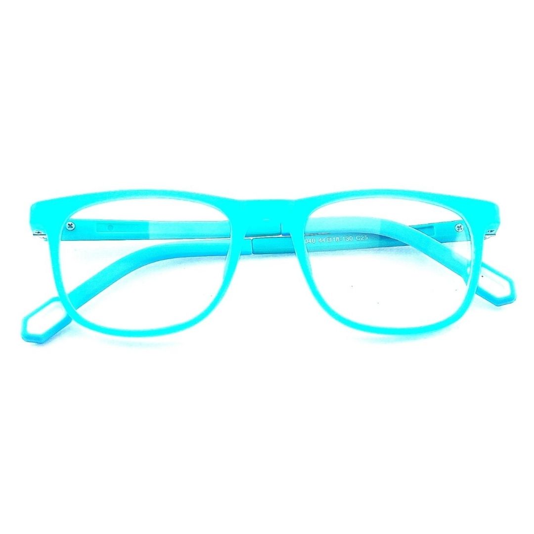 Small Transparent Cyan Blue Jubleelens® Kids Blue Blocker Zero Power Spectacles with for Eye Protection