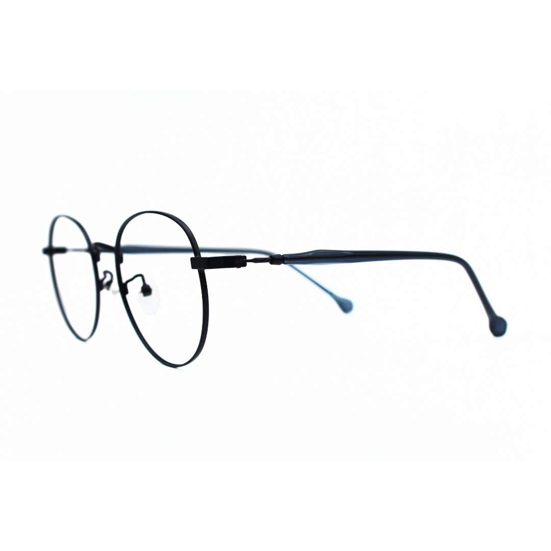 Jubleelens Metal Round Frame 5872 Matt Blue Eye Glass - Elevate Your Look with These Stylish and Sophisticated Round Frames