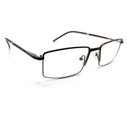 Jubleelens Black Full Rim Rectangular Metallic Medium Frame (52mm)