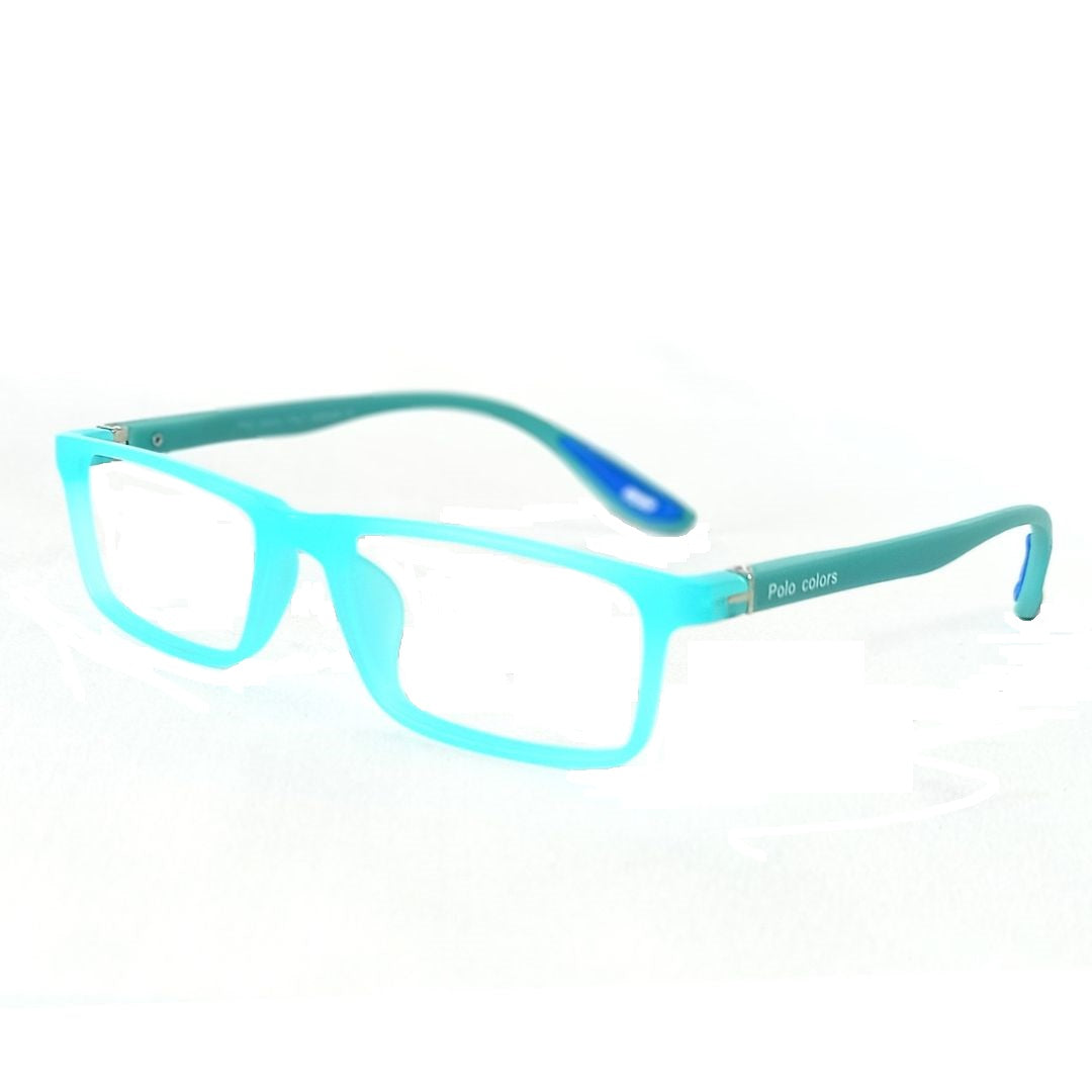 Jubleelens Cyan Full Frame Rectangle Eyeglasses for Kids- 5037