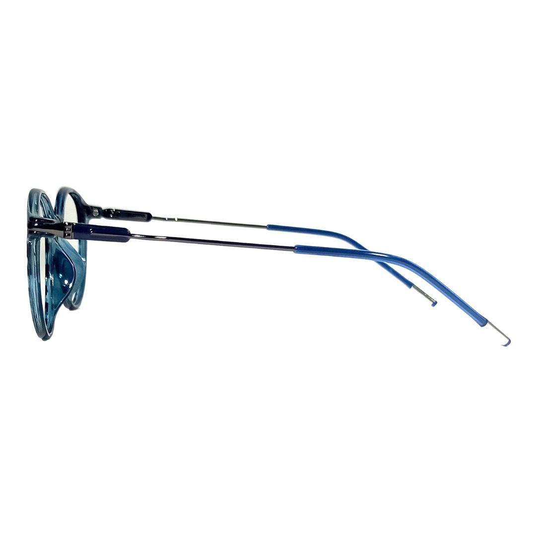 Jubleelens TR35012 Round Lined Bifocal Glasses - Blue Tortoise (Single Vision)