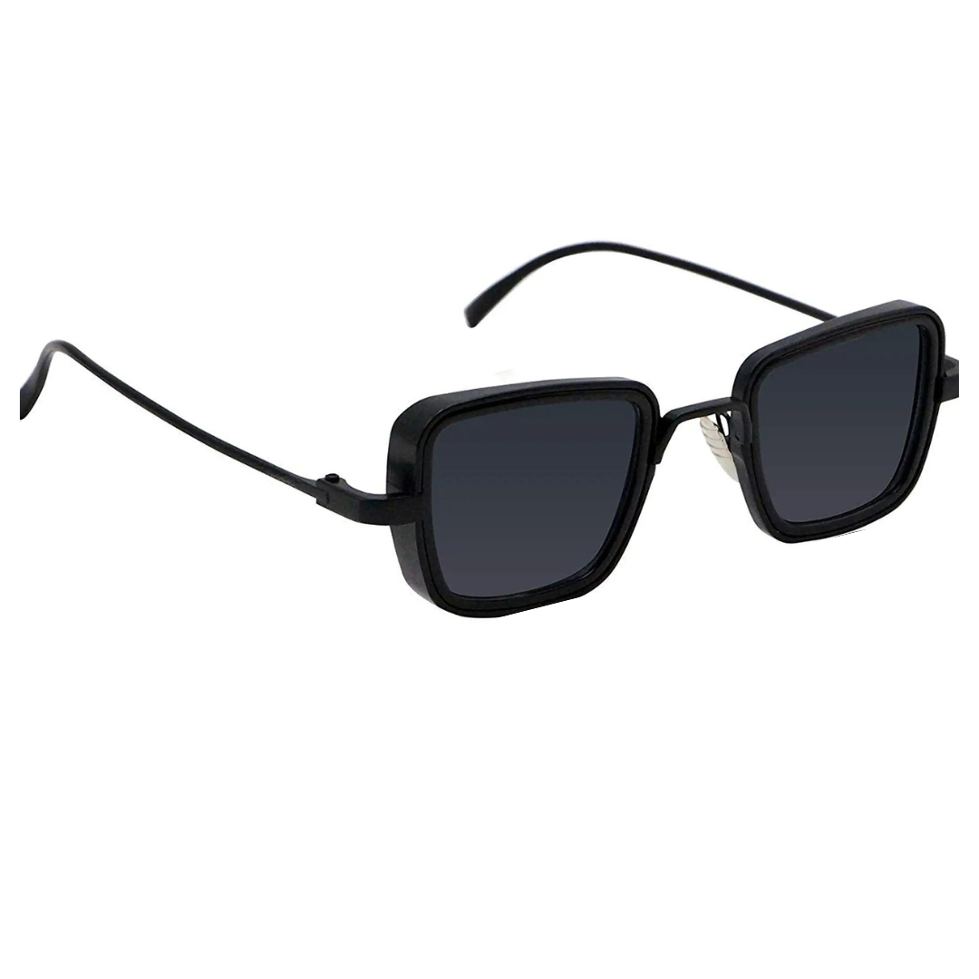 Jubleelens - Kabir Square Sunglasses - Black Modern Look with UV Protection