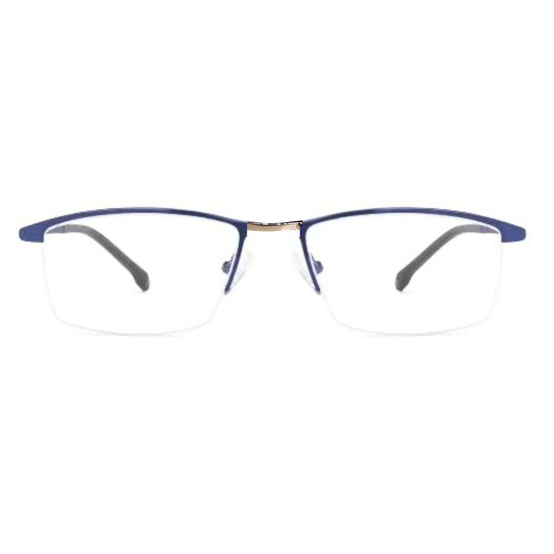 Stylish Blue Metal Half Frame  65405