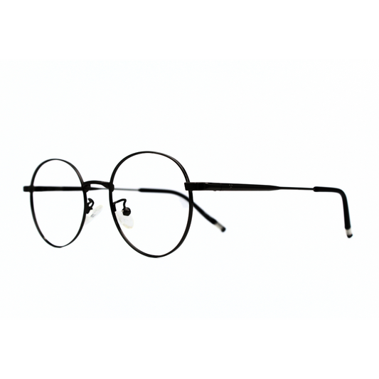 Jubleen's Frame Fancy Metal Round Eye Glass 5831 Round Gunmetal - Gunmetal Black Elevate Your Look with These Stylish Round Frames (Single Vision)