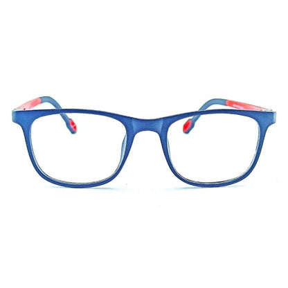 Small Black-Red Rectangular Jubleelens® Frames Kids Blue Blocker Zero Power Spectacles with for Eye Protection