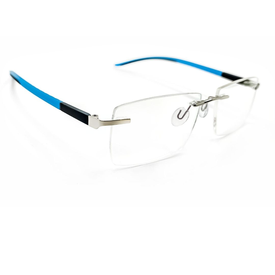 Blue Black Rimless Rectangle