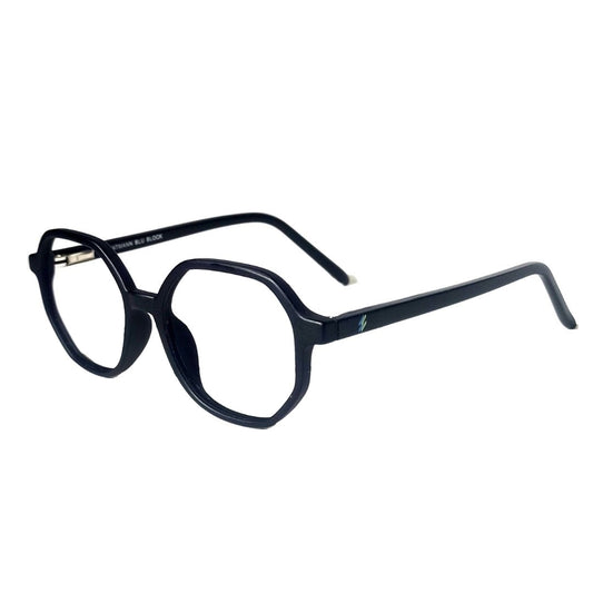Jubleelens - Black Full Rim Hexagonal Eyeglasses for Kids (56807 )