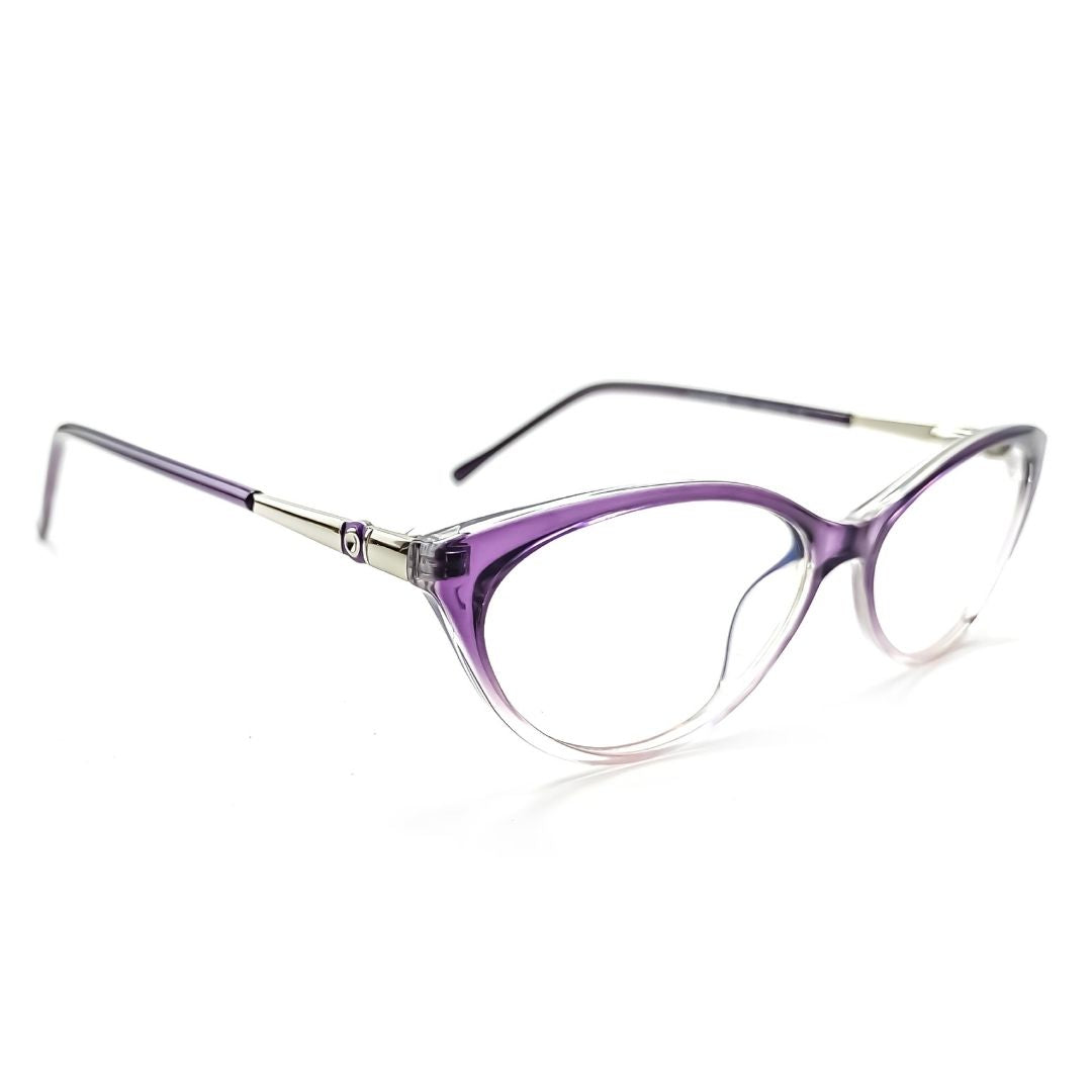 Cupper Trendy Stylish Purple Cateye Frame for Women and Girl