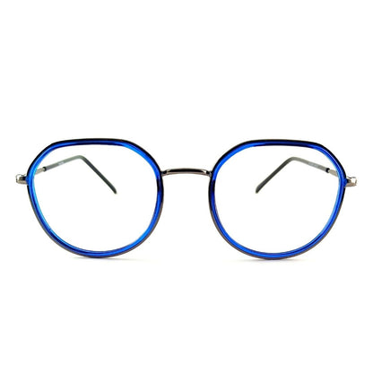 Jubleelens Blue Full Rim Round Medium Frame-811 (50mm)