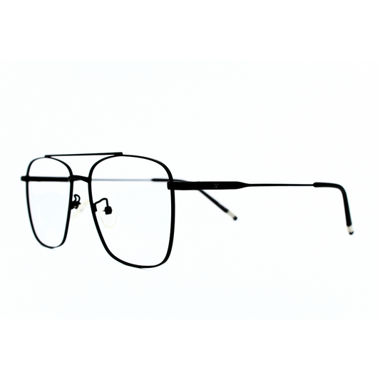 Jubleelens Metal Square 5836 Matt Black Eyeglasses Elevate Your Look with Timeless Style (Single Vision)