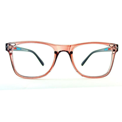 Square Transparent Brown Jubleelens® For Men And Women Frame